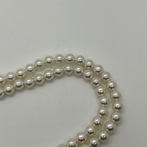 Vintage Sarah Coventry Faux Pearl Necklace, Floral Box ClaspTimeless 1960s - Picture 5 of 16